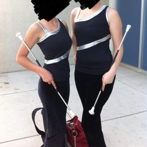 Black and Silver Dance Top - Picture 1 of 1